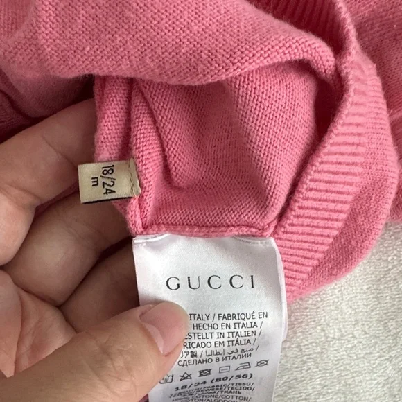 Gucci Kids Pink Sweater with Squirrel Embroidery - Picture 4 of 9